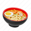 ramen, food, 3d icon, japanese 
