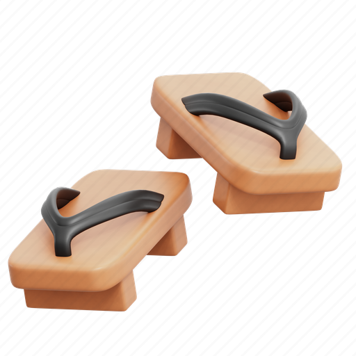 Sandal, japanese, 3d icon, traditional 3D illustration - Download on Iconfinder