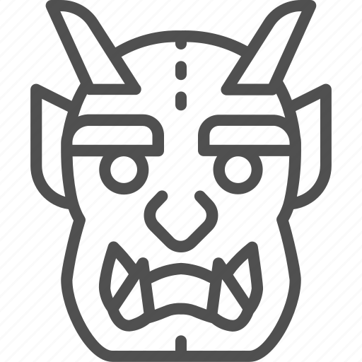 Asia, asian, culture, demon, devil, japanese, mask icon - Download on Iconfinder