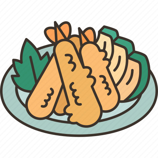 Tempura, fried, shrimp, food, appetizer icon - Download on Iconfinder