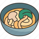 udon, noodles, soup, bowl, lunch