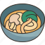 udon, noodles, soup, bowl, lunch 