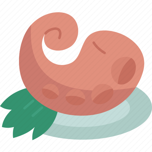 Octopus, tentacle, seafood, dish, gourmet icon - Download on Iconfinder