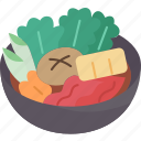 sukiyaki, pot, soup, dinner, meal