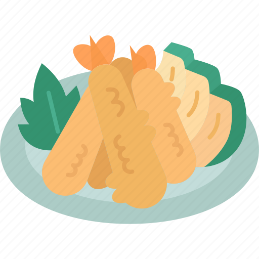 Tempura, fried, shrimp, food, appetizer icon - Download on Iconfinder