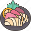 hamachi, sashimi, fish, cuisine, appetizer 
