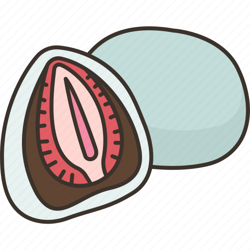 Daifuku, strawberry, filling, dessert, snack icon - Download on Iconfinder