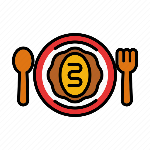 Omurice, fried rice, omelette, egg, food and restaurant, cuisine, japanese food icon - Download on Iconfinder