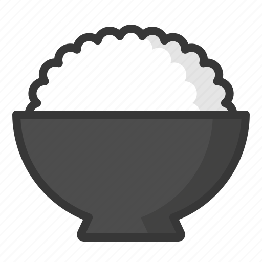 Food, japan, line, bowl, rice icon - Download on Iconfinder