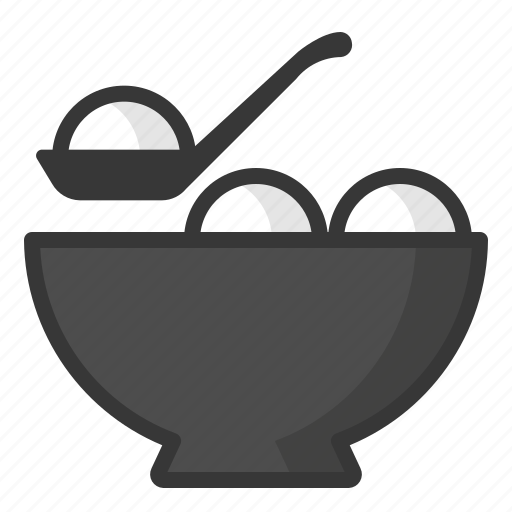 Food, japan, line, mochi, zenzai icon - Download on Iconfinder