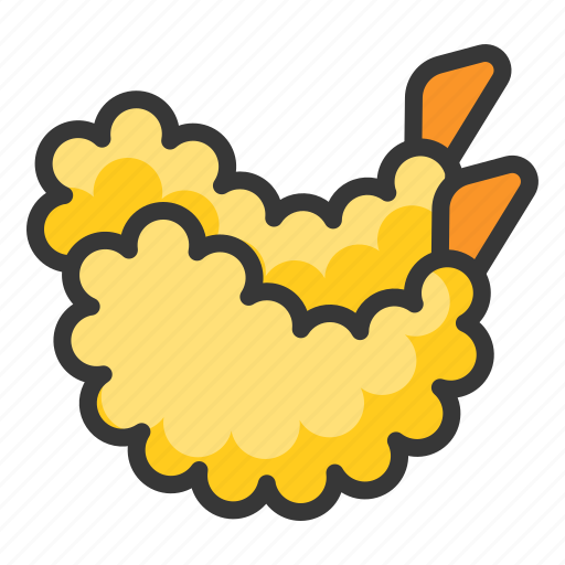 Food, japan, line, fried, menu, tempura icon - Download on Iconfinder