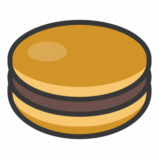 Food, japan, line, dessert, dorayaki, pancake, sweets icon - Download on Iconfinder