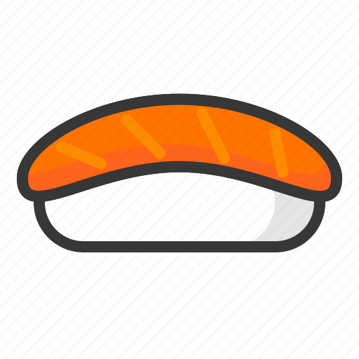 Food, japan, line, rice, salmon, sushi icon - Download on Iconfinder