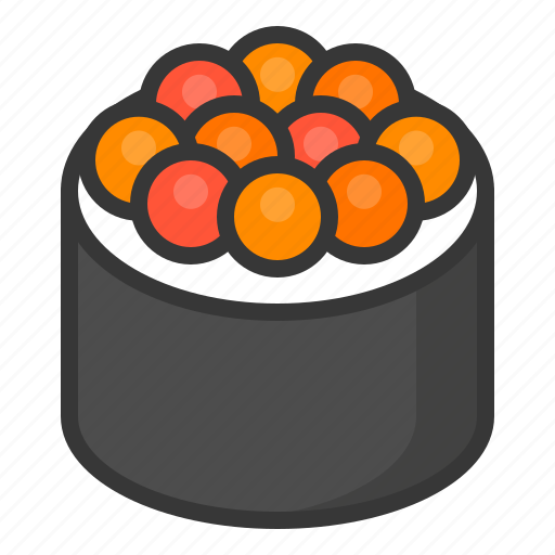 Food, japan, line, california maki, maki, roll, sushi icon - Download on Iconfinder