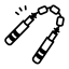 nunchaku, tool, weapon, equipment, chain, sticks 