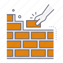 brick stack, brickwall, bricklayer, masonry, bricks, construction, industry, engineering, labor