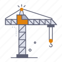 crane tower, crane, hook, building, lift, construction, industry, engineering, labor