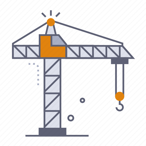 Crane tower, crane, hook, building, lift, construction, industry icon - Download on Iconfinder