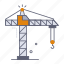 crane tower, crane, hook, building, lift, construction, industry, engineering, labor 