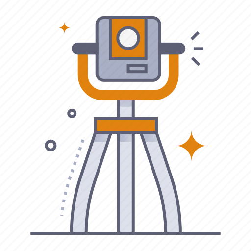 Theodolite, tripod, gyro, measurement, tool, construction, industry icon - Download on Iconfinder