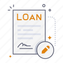 loan, agreement, contact, document, signature, finance, business, money, banking
