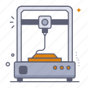 3d printer, print, printing, model, shape, industry, factory, manufacturing, production