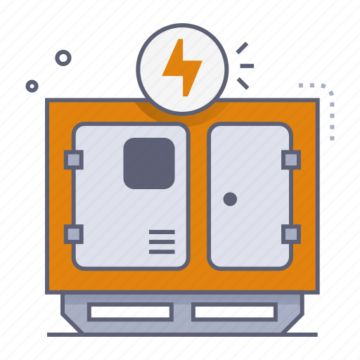 Electric generator, energy, power, electricity, generator, industry, factory icon - Download on Iconfinder