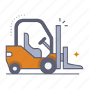 forklift, truck, vehicle, cargo, lift, industry, factory, manufacturing, production