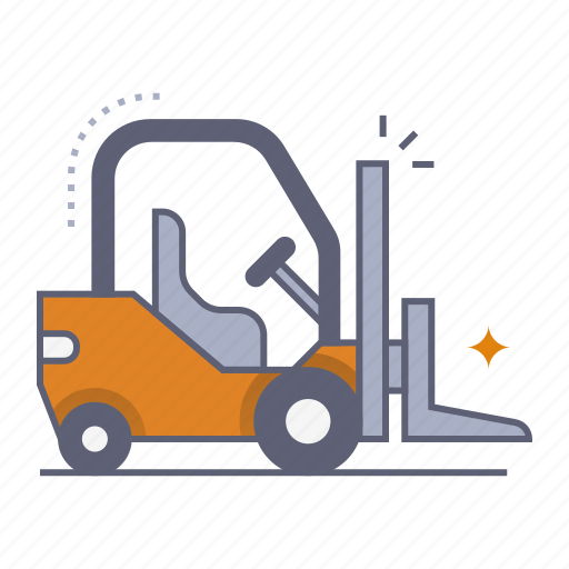 Forklift, truck, vehicle, cargo, lift, industry, factory icon - Download on Iconfinder