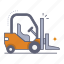 forklift, truck, vehicle, cargo, lift, industry, factory, manufacturing, production 