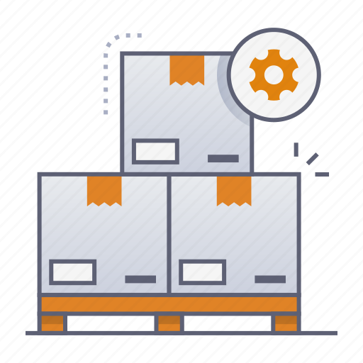 Mass production, box, product, storage, warehouse, industry, factory icon - Download on Iconfinder