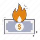 burning money, burn, cost, inflation, risky, money, payment, finance, banking