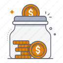 money jar, coins, savings, budget, tips, money, payment, finance, banking
