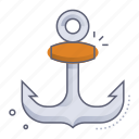 anchor, ship, link, sailing, boat, ocean, sea, marine, summer