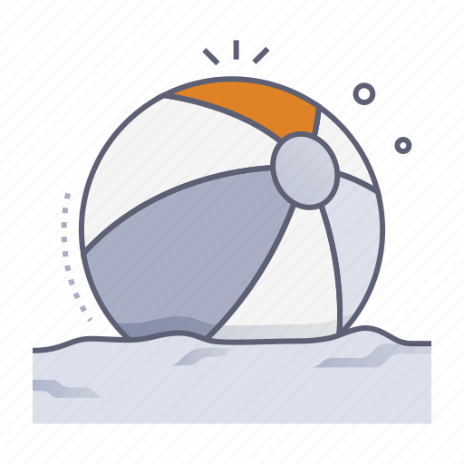 Beach ball, sport, game, play, volleyball, ocean, sea icon - Download on Iconfinder