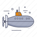submarine, ship, transport, military, transportation, ocean, sea, marine, summer