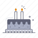 cake, birthday cake, surprise, candle, dessert, party, celebration, decoration, ornament