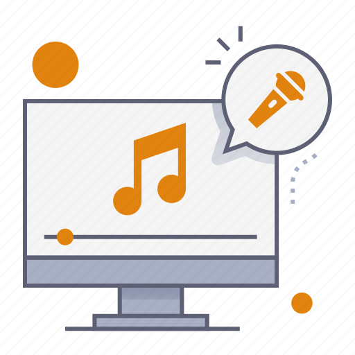 Karaoke, monitor, sing, song, microphone, party, celebration icon - Download on Iconfinder