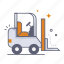 forklift, warehouse, truck, vehicle, lift, shipping, delivery, shipment, service 