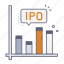 ipo, stock, investment, public, graph, startup, new business, business, company 