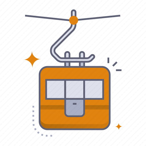 Cable train, gondola, cableway, ski lift, transportation, transport, public transport icon - Download on Iconfinder