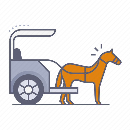 Horse carriage, cart, wagon, vintage, transportation, transport, public transport icon - Download on Iconfinder