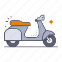scooter, delivery, bike, motorcycle, transportation, transport, public transport, travel, trip
