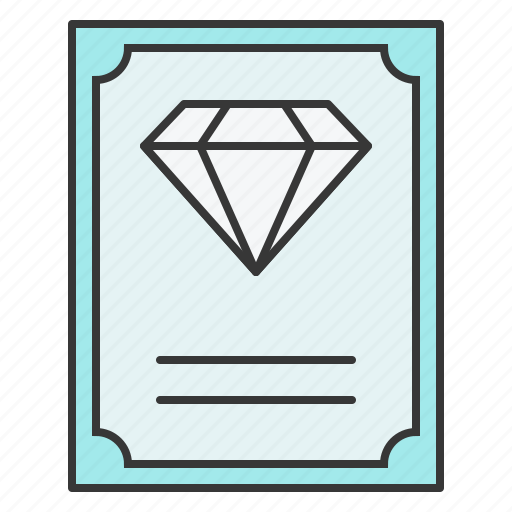 Accessory, certificate, fashion, guarantee, information, jewelry icon - Download on Iconfinder