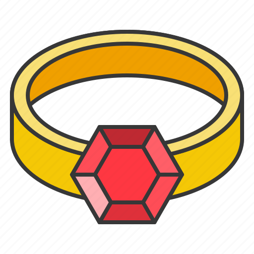 Accessory, fashion, gemstone, jewelry, ring, ruby icon - Download on Iconfinder