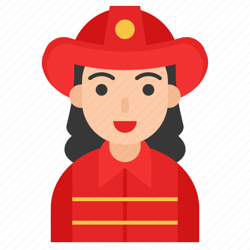 Avatar, female, firefigther, job, occupation, profession icon - Download on Iconfinder
