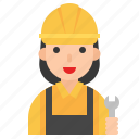 avatar, female, job, occupation, plumber, profession