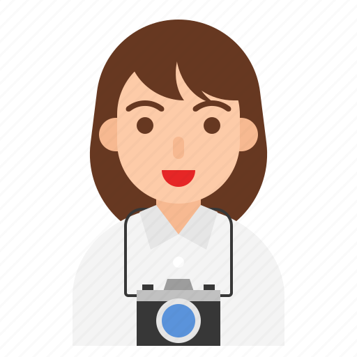 Avatar, female, job, occupation, photographer, profession icon - Download on Iconfinder