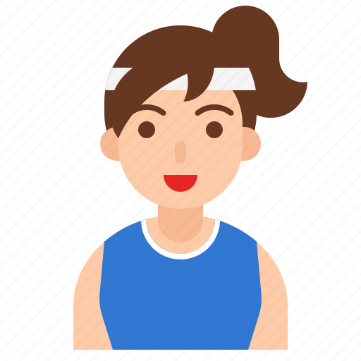 Athlete, avatar, female, job, occupation, profession, runner icon - Download on Iconfinder