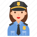 avatar, female, job, occupation, police, policewoman, profession